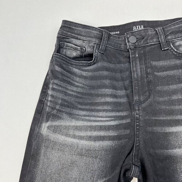 A.N.A Womens Distressed Black Jegging Size 10 High Rise Stretch - Picture 4 of 9